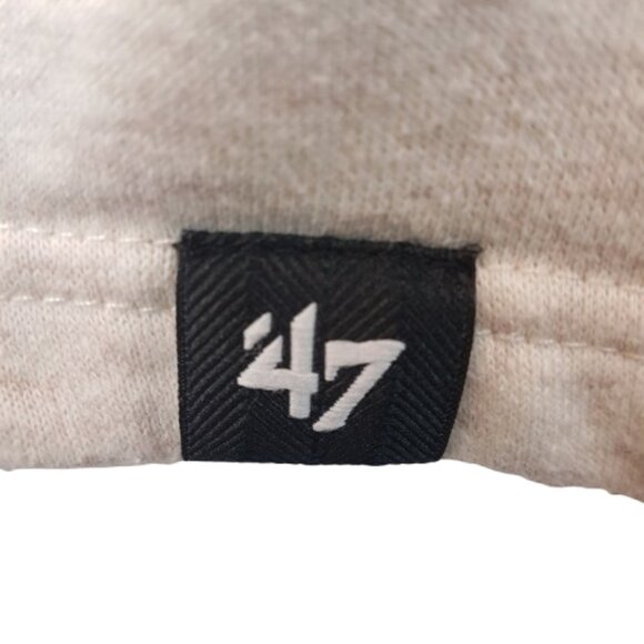 NHL 47 Edmonton Oilers Vintage Lacer Hoodie Pullover Large US L Oatmeal Hockey - Picture 14 of 16